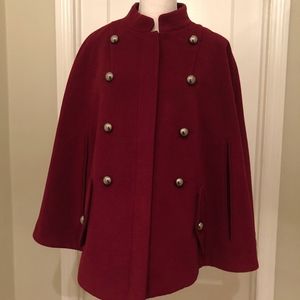 Leifsdotir Red Poncho Size Small